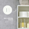 Gloss White Tall Bathroom Cabinet High Slim Narrow Cupboard Storage Unit