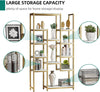 6 Tiers Bookcase Free Standing Bookshelf Book Storage Shelves for Living Room