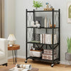 4-Tier Foldable Storage Shelf Collapsible Storage Rack-Black