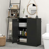 Freestanding Buffet Cabinet Storage Organizer with Anti-toppling Device-Black
