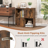 3-Tier Bookshelf 4-Cube Bookcase Wooden Display Shelf-Coffee