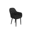 SET OF 4 ANIKA MODERN VELVET DINING CHAIR PADDED SEAT METAL LEGS KITCHEN