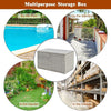 330L Garden Patio Storage Container Outdoor PE Wicker Storage Box Grey
