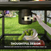 BBQ Smoker Charcoal Barbecue Grill Portable Outdoor Garden Grill with Wheels
