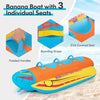 1-3 Riders Inflatable Banana Boat Towable Tube For Boating w/ Cover