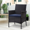 Outdoor Chair Patio Furniture Garden Bistro Rattan Chair Metal Side Coffee Table