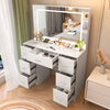 Large Dressing Table with 7 Drawers LED Dimmer Mirrow Makeup Desk Vanity Morden