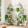BACEKOLL Plant Stand Indoor with Grow Lights, 6 Tiered Tall Plant Shelf, Metal
