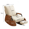 Upholstered Rocking Recliner Chair w/Footrest–High Back Adjust Lounge Armchair