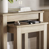Nest of Tables Solid Pine Wood Set of 2 Coffee Side Table Living Room Furniture