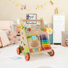Sit to Stand Montessori Walker Toy with Storage-Multicolor