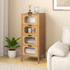 Bamboo Storage Cabinet 4-Drawer Dresser-Natural