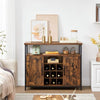 Rustic Sideboard Cabinet Wine Rack Buffet Table Storage for Kitchen Bar