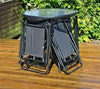 6pc Outdoor Furniture Set Dining Table Patio Deck 4 Chairs & Parasol Black