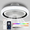 RGB LED Ceiling Fan With Lights Smart Remote Control APP Control Timing Dimmable