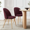 Dusk Iris Berry Velvet & Natural Set of 2 Dining Chairs RRP £125