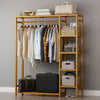 Heavy Duty Clothes Rail Garment Wardrobe Stand Hanging Rack Corner Hallway Shelf