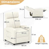 Modern Reclining Chair Recliner Chair-White