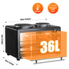 MAX Multi Function Mini Rotisserie Fan Oven 36 Litre with Twin Hob and Grill