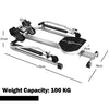 Hydraulic Rowing Machine Rower Adjustable Resistance-Black