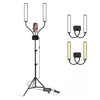 45W Dimmable Double Arm LED Light Tripod Stand Kit Video Studio Phone Holder