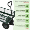 NEW Heavy Duty Metal Green Garden Cart Barrow Utility Trolley - Garden - Home