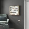 5-Tier Wall Display Shelf Unit Cabinet w/ Shelves Glass Doors Natural