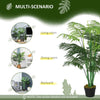 125cm/4FT Artificial Palm Plant Decorative Tree with Nursery Pot