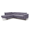 Corner  Sofa Bed ALICO Left Grey With Storage And Adjustable Headrests