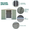 6 X 8 FT Outdoor Storage Shed Large Tool Utility Organizer House 2 Sliding Doors