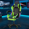 Gaming Chair with Bluetooth Speakers RGB LED Lights & Reclining Footrest Xzkmdww