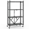 4-Tier Foldable Storage Shelf Collapsible Storage Rack-Black