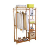 Heavy Duty Clothes Rail Garment Wardrobe Stand Hanging Rack Corner Hallway Shelf
