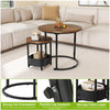 Coffee Table for living room Set of 2 Small Round Tables with Storage Side Table