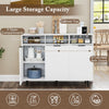 Sideboard Buffet Cabinet Kitchen Storage Cabinet with Shelves-White