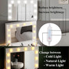 Vanity Dressing Table Set w/ LED Mirror High Gloss 4 Drawers Makeup Desk Bedroom
