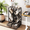 2 Pcs Wooden Display Shelves Tall Narrow Bookcase for Small Space