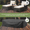 5 Piece Patio Rattan Furniture Set Wicker Lounge Chair and Ottoman Set W/ Table