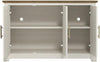 Freestanding 3-Door Storage Cabinet Cream Oak Sideboard Adjustable Shelf