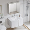 Wall-mounted Bathroom Cabinet Mirror Door Organiser Storage Living Room White