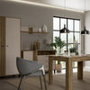 1-Door 3-Drawer Chest - Modern Storage Unit, Wooden Frame, Stylish Design