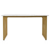 Dining Table 140x80x75cm Metal Legs Rectangular Kitchen Table in Marble Pattern