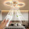 LED Ceiling Fans With Lights Dimmable Remote Control App Control for Bedroom