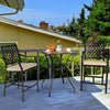 Outdoor Bar Height Chairs 2 Pack Patio Bar Stools Set W/ Soft Seat Cushions