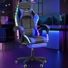 Gaming Chair RGB Ergonomic Computer Swivel Office Chair LED Illuminat Blue Qzwzk