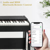 Glarry Digital Piano 88 Full Weighted Key 3 Pedals with Wooden Stand Black