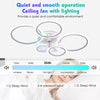 LED Ceiling Fans With Lights Dimmable Remote Control App Control for Bedroom