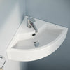 Small Quarter Corner Basin Sink Wall Mounted with Mono Mixer Tap | Tulla