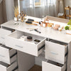 Large Dressing Table with 7 Drawers LED Dimmer Mirrow Makeup Desk Vanity Morden