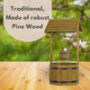 Wishing Well Garden Planter Wooden Large Outdoor Decor Flowers Plant Pot 125cm